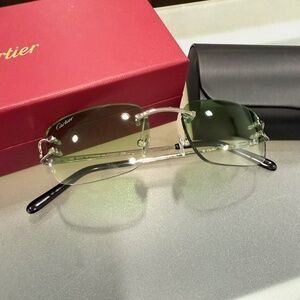 Men’s cartier sunglasses timtes rimless frame